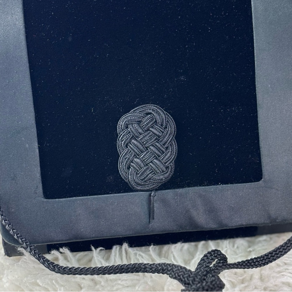 Black Vintage Velvet Small Crossbody Purse